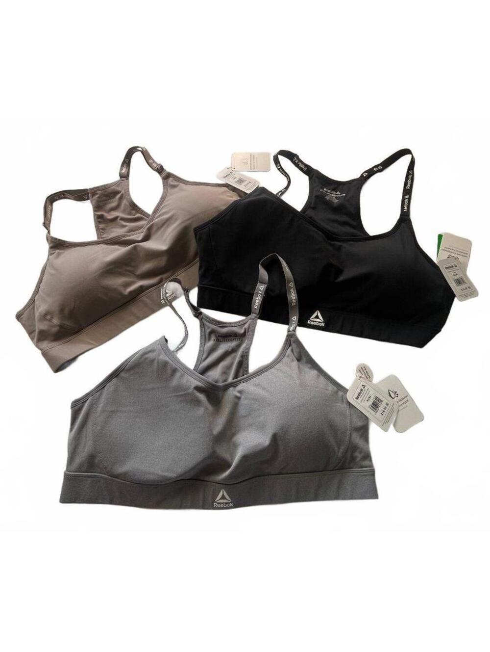 Reebok Play Dry Comfort Bra XXXL Size, 3 Pack